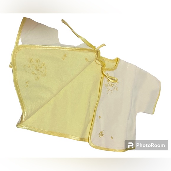 Vintage Hand Embroidered “Satin” Infants Layette Jacket with Teddy Bears - Picture 4 of 7